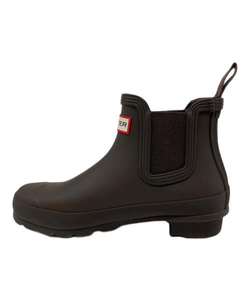 HUNTER（ハンター）HUNTER (ハンター) レインチェルシーブーツ ブラウン サイズ:US 6の古着・服飾アイテム