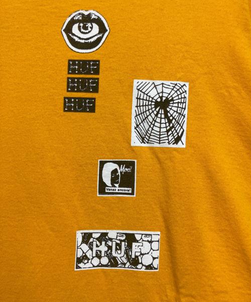 HUF（ハフ）HUF (ハフ) 長袖カットソー イエロー サイズ:XLの古着・服飾アイテム