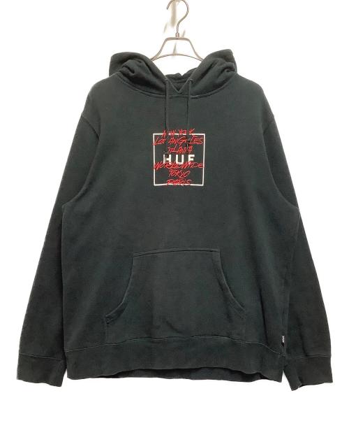 HUF（ハフ）HUF (ハフ) パーカー ブラック サイズ:SIZE XLの古着・服飾アイテム