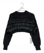 Ameriアメリ）の古着「RIBBON TAPE SHORT KNIT TOP」｜ブラック