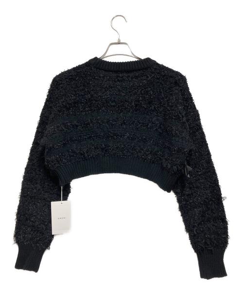 Ameri（アメリ）Ameri (アメリ) RIBBON TAPE SHORT KNIT TOP ブラック サイズ:FREEの古着・服飾アイテム