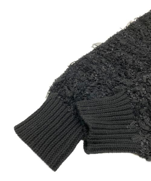 Ameri（アメリ）Ameri (アメリ) RIBBON TAPE SHORT KNIT TOP ブラック サイズ:FREEの古着・服飾アイテム