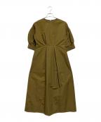 LANVINランバン）の古着「半袖ワンピース」｜カーキ