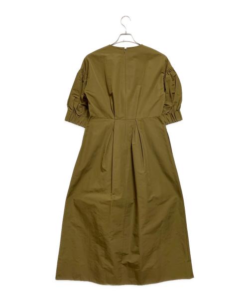 LANVIN（ランバン）LANVIN (ランバン) 半袖ワンピース カーキ サイズ:38の古着・服飾アイテム