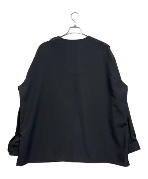 THE RERACS（ザ リラクス）THE RERACS (ザ リラクス) THE SIDE ZIP PULLOVER SHIRT ブラック サイズ:46の古着・服飾アイテム