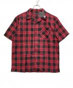 KRHYME DENIMクライムデニム）の古着「半袖シャツ」｜レッド×ブラック