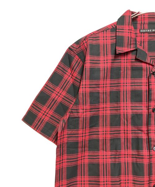 KRHYME DENIM（クライムデニム）KRHYME DENIM (クライムデニム) 半袖シャツ レッド×ブラック サイズ:SIZE XLの古着・服飾アイテム