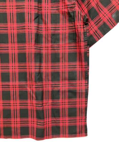KRHYME DENIM（クライムデニム）KRHYME DENIM (クライムデニム) 半袖シャツ レッド×ブラック サイズ:SIZE XLの古着・服飾アイテム