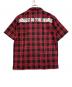 KRHYME DENIM (クライムデニム) 半袖シャツ レッド×ブラック サイズ:SIZE XL：5000円