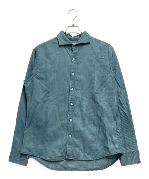 SCROLL（スクロール）scroll (スクロール) 長袖シャツ スカイブルー サイズ:LLの古着・服飾アイテム