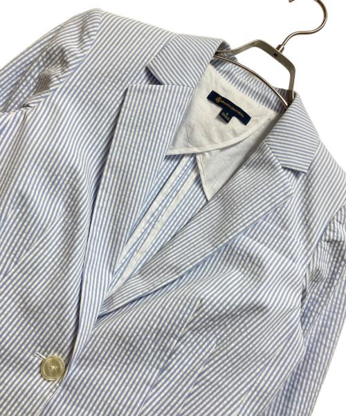 BROOKS BROTHERS（ブルックスブラザーズ）BROOKS BROTHERS (ブルックスブラザーズ) ストレッチコットンシアサッカー1ボタンジャケット スカイブルー×ホワイト サイズ:4の古着・服飾アイテム