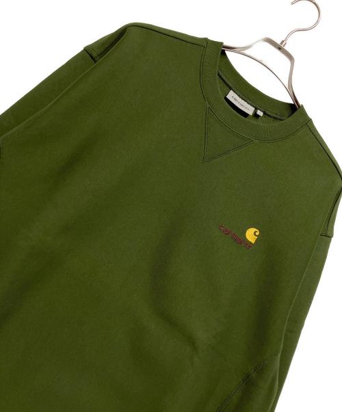 CarHartt（カーハート）CarHartt (カーハート) アメリカンスクリプトスウェットシャツ グリーン サイズ:Lの古着・服飾アイテム