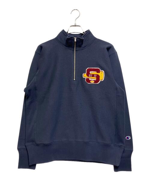 Champion（チャンピオン）Champion (チャンピオン) リバースウィーブ(R) ハーフジップスウェットシャツ ネイビー サイズ:Lの古着・服飾アイテム