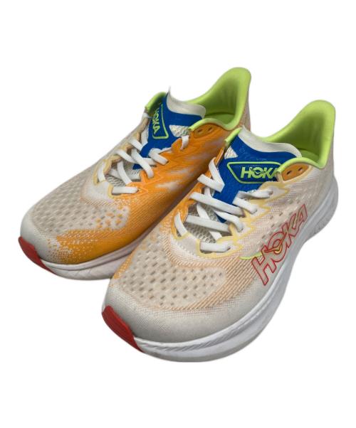 HOKAONEONE（ホカオネオネ）HOKAONEONE (ホカオネオネ) マッハ 6 ホワイト×オレンジ サイズ:US 8.2Eの古着・服飾アイテム