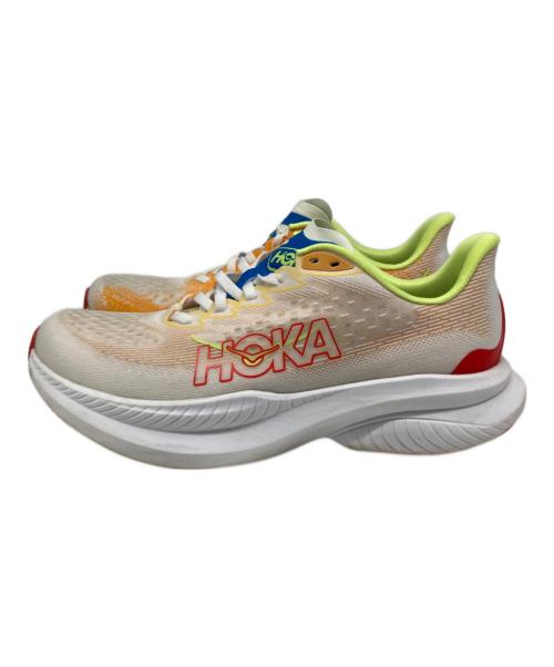 HOKAONEONE（ホカオネオネ）HOKAONEONE (ホカオネオネ) マッハ 6 ホワイト×オレンジ サイズ:US 8.2Eの古着・服飾アイテム