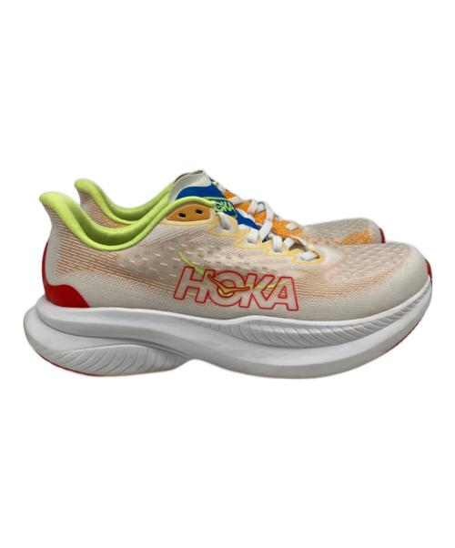 HOKAONEONE（ホカオネオネ）HOKAONEONE (ホカオネオネ) マッハ 6 ホワイト×オレンジ サイズ:US 8.2Eの古着・服飾アイテム