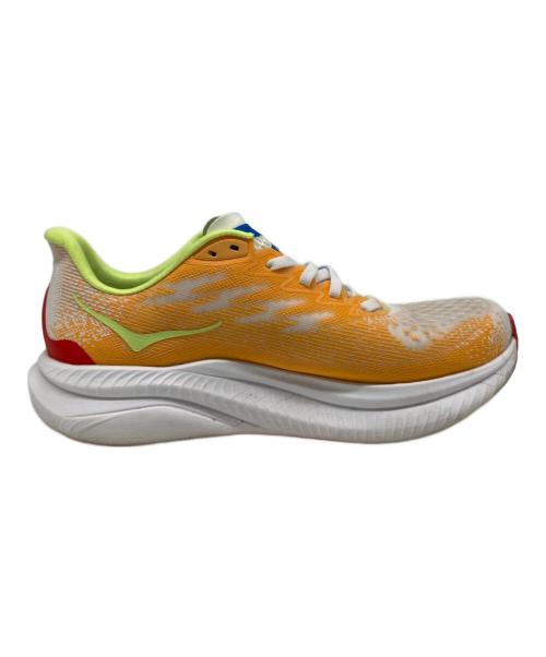 HOKAONEONE（ホカオネオネ）HOKAONEONE (ホカオネオネ) マッハ 6 ホワイト×オレンジ サイズ:US 8.2Eの古着・服飾アイテム