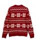 Abercrombie & Fitch (アバクロンビー アンド フィッチ) 厚手ニット レッド×ホワイト サイズ:SIZE M：4000円