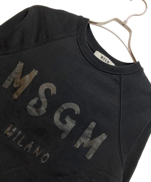 MSGM（エムエスジーエム）MSGM (エムエスジーエム) ロゴスウェット ブラック サイズ:Sの古着・服飾アイテム