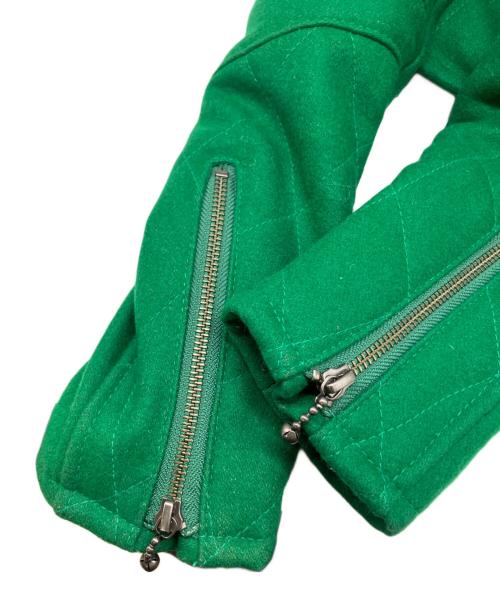 glamb（グラム）glamb (グラム) ダブルライダースジャケット グリーン サイズ:2の古着・服飾アイテム