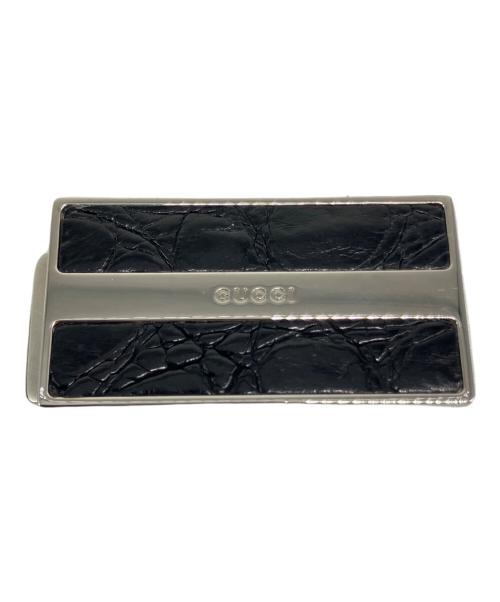 GUCCI（グッチ）GUCCI (グッチ) マネークリップ ブラック×シルバーの古着・服飾アイテム
