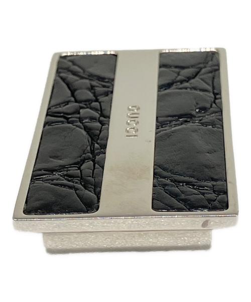 GUCCI（グッチ）GUCCI (グッチ) マネークリップ ブラック×シルバーの古着・服飾アイテム