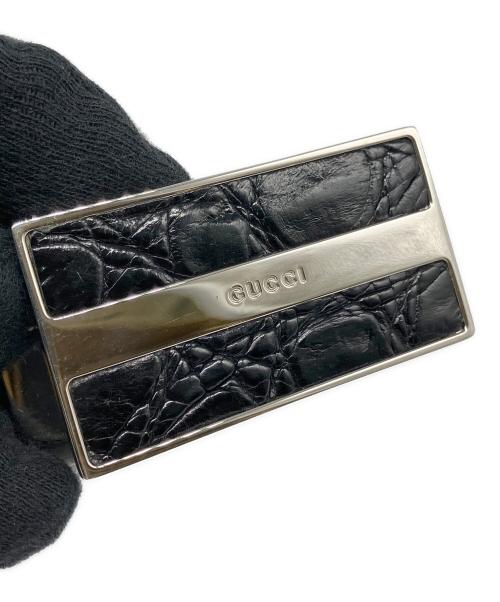 GUCCI（グッチ）GUCCI (グッチ) マネークリップ ブラック×シルバーの古着・服飾アイテム