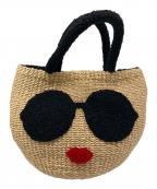 a-jolieアジョリー）の古着「カゴバッグ」｜ベージュ×ブラック