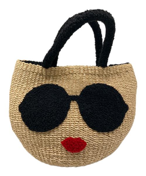 a-jolie（アジョリー）a-jolie (アジョリー) カゴバッグ ベージュ×ブラックの古着・服飾アイテム