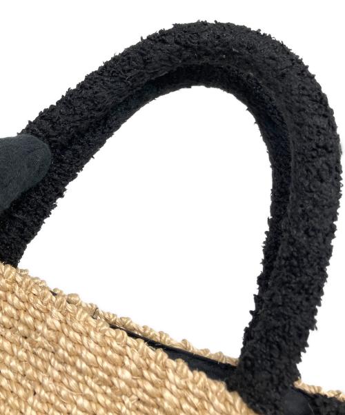 a-jolie（アジョリー）a-jolie (アジョリー) カゴバッグ ベージュ×ブラックの古着・服飾アイテム