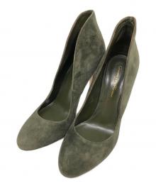 Gianvito Rossi（ジャンヴィト ロッシ）の古着「ヒールパンプス」｜カーキ