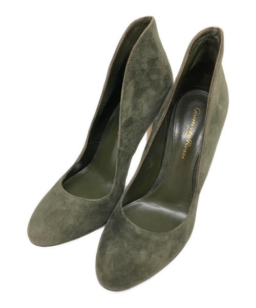 Gianvito Rossi（ジャンヴィト ロッシ）Gianvito Rossi (ジャンヴィト ロッシ) ヒールパンプス カーキ サイズ:36 1/2の古着・服飾アイテム