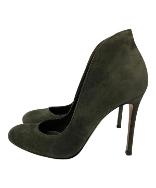 Gianvito Rossi（ジャンヴィト ロッシ）Gianvito Rossi (ジャンヴィト ロッシ) ヒールパンプス カーキ サイズ:36 1/2の古着・服飾アイテム