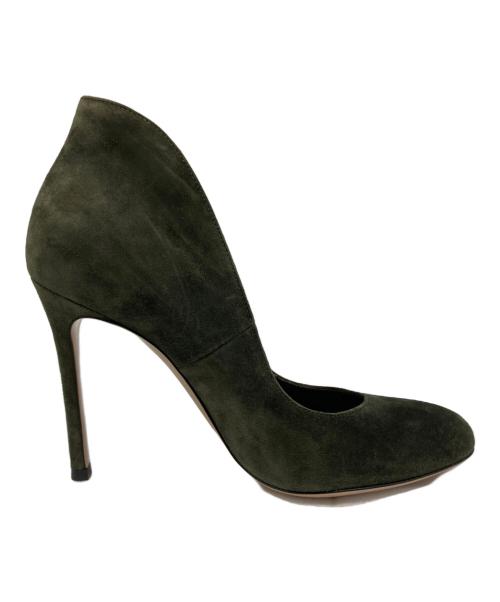 Gianvito Rossi（ジャンヴィト ロッシ）Gianvito Rossi (ジャンヴィト ロッシ) ヒールパンプス カーキ サイズ:36 1/2の古着・服飾アイテム