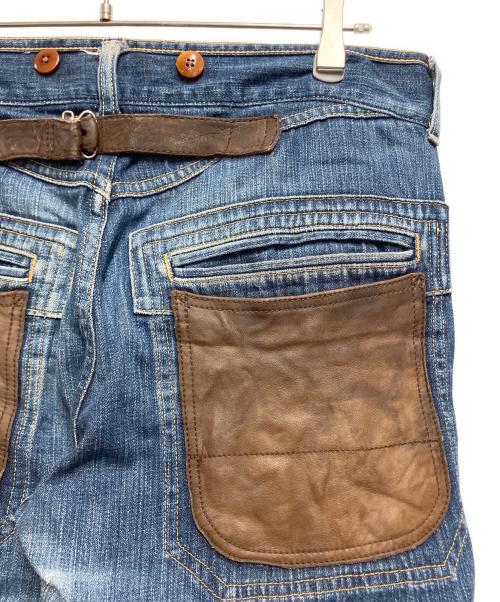 JUNYA WATANABE CdG MAN（ジュンヤ ワタナベ コム デ ギャルソン マン）JUNYA WATANABE CdG MAN (ジュンヤ ワタナベ コム デ ギャルソン マン) 切替デニムパンツ ブルー サイズ:Mの古着・服飾アイテム