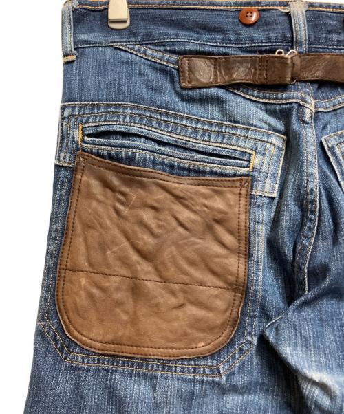 JUNYA WATANABE CdG MAN（ジュンヤ ワタナベ コム デ ギャルソン マン）JUNYA WATANABE CdG MAN (ジュンヤ ワタナベ コム デ ギャルソン マン) 切替デニムパンツ ブルー サイズ:Mの古着・服飾アイテム