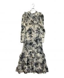 Lily Brown×KEITA MARUYAMA（リリーブラウン×ケイタマルヤマ）の古着「ロマンティック柄ワンピース 」｜アイボリー×ブラック