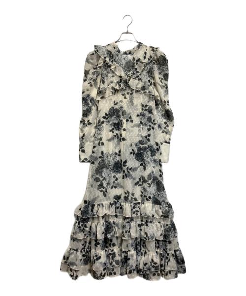 Lily Brown（リリーブラウン）Lily Brown (リリーブラウン) KEITA MARUYAMA (ケイタマルヤマ) ロマンティック柄ワンピース  アイボリー×ブラック サイズ:1の古着・服飾アイテム