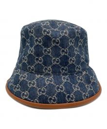 GUCCI（グッチ）の古着「GGキャンバスバケットハット」｜ネイビー×ブラウン