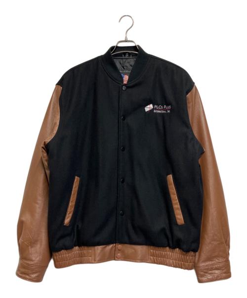 leather usa（レザーユーエスエー）leather usa (レザーユーエスエー) スタジャン ブラウン×ブラック サイズ:Lの古着・服飾アイテム