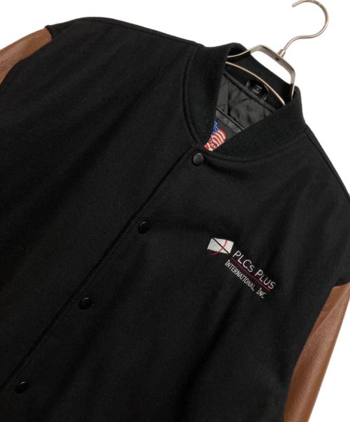 leather usa（レザーユーエスエー）leather usa (レザーユーエスエー) スタジャン ブラウン×ブラック サイズ:Lの古着・服飾アイテム