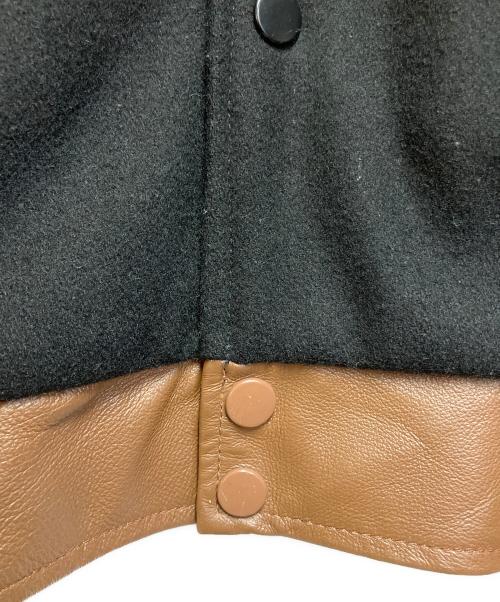 leather usa（レザーユーエスエー）leather usa (レザーユーエスエー) スタジャン ブラウン×ブラック サイズ:Lの古着・服飾アイテム