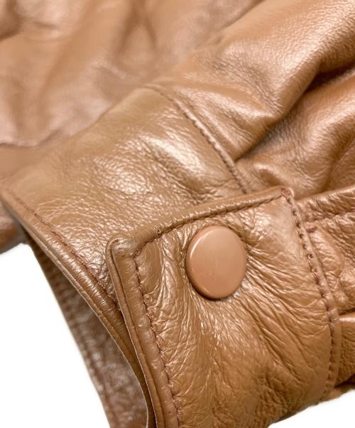 leather usa（レザーユーエスエー）leather usa (レザーユーエスエー) スタジャン ブラウン×ブラック サイズ:Lの古着・服飾アイテム