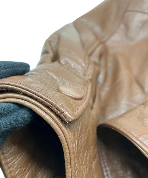 leather usa（レザーユーエスエー）leather usa (レザーユーエスエー) スタジャン ブラウン×ブラック サイズ:Lの古着・服飾アイテム