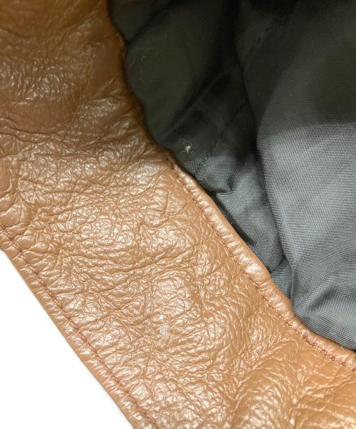 leather usa（レザーユーエスエー）leather usa (レザーユーエスエー) スタジャン ブラウン×ブラック サイズ:Lの古着・服飾アイテム
