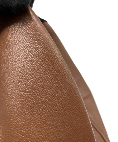leather usa（レザーユーエスエー）leather usa (レザーユーエスエー) スタジャン ブラウン×ブラック サイズ:Lの古着・服飾アイテム