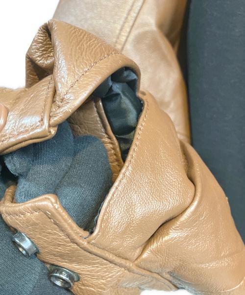 leather usa（レザーユーエスエー）leather usa (レザーユーエスエー) スタジャン ブラウン×ブラック サイズ:Lの古着・服飾アイテム