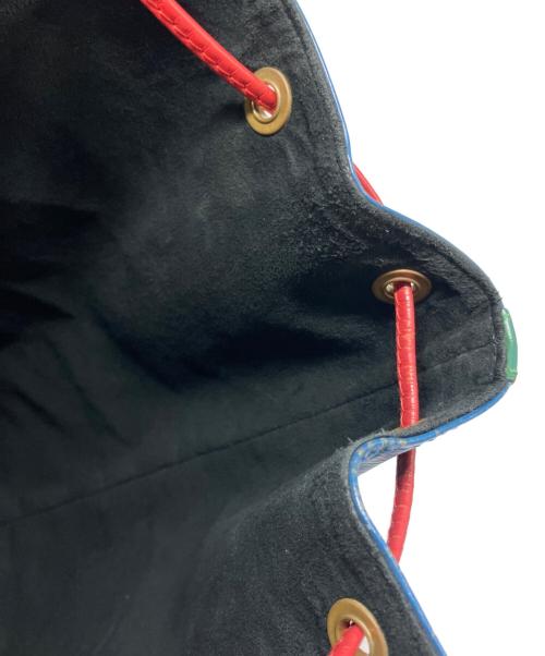 LOUIS VUITTON（ルイ ヴィトン）LOUIS VUITTON (ルイ ヴィトン) ショルダーバッグ 巾着 ブルー×レッドの古着・服飾アイテム