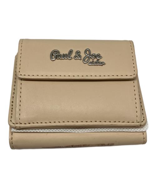 PAUL & JOE SISTER（ポールアンドジョーシスタ）PAUL & JOE SISTER (ポールアンドジョーシスタ) 3つ折り財布 ベージュの古着・服飾アイテム
