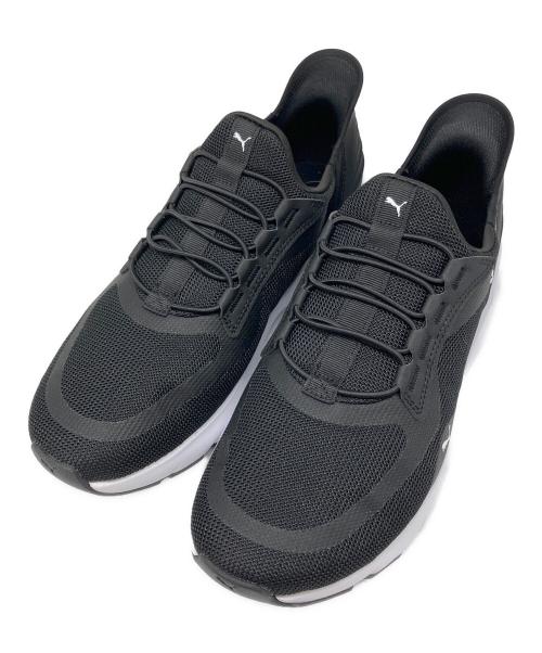 PUMA（プーマ）PUMA (プーマ) ソフトライド フレックスレース イーズイン ALT ワイド ランニングシューズ ブラック×ホワイト サイズ:US 8.5の古着・服飾アイテム